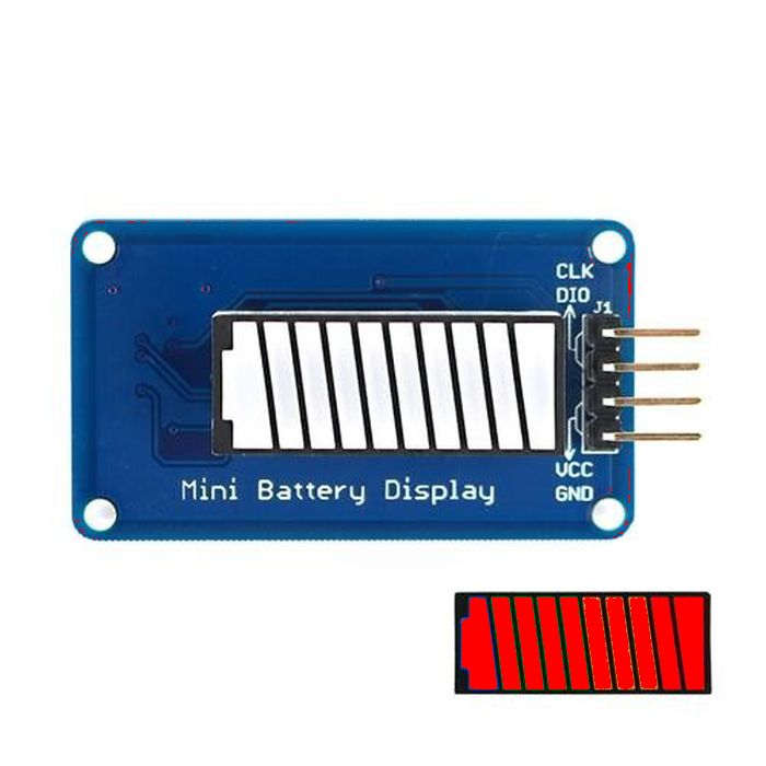 Batterij voltage indicator segment display met TM1651 chip 02